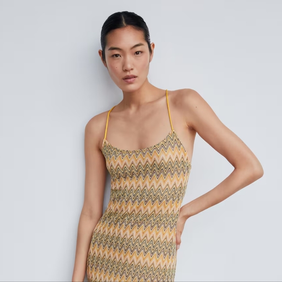 MANGO Geometric dress - Picture 5 of 5